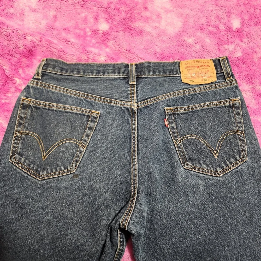 Vintage Levi Strauss 505 Regular Fit Jeans Mens 36x30 Blue Denim USA - Read Size